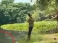 بالفيديو : تمساح يبتلع فتاة أمام صديقتها .. ولكن !!