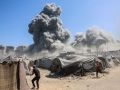 مصابون في قصف للاحتلال شرق مدينة غزة
