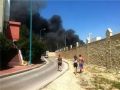 نشوب حريق هائل بالقرب من سجن معسياهو في الرملة