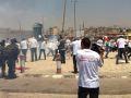 اصابة عدد من الصحفيين في مسيرة حرية التنقل للصحفيين على حاجز قلنديا