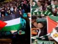 جماهير سيلتيك استقبلت برشلونه بأعلام فلسطين