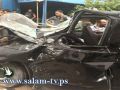 حادث سير مروع على شارع فرعون طولكرم