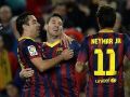 شاهد الأهداف : برشلونة يسحق ألميريا برباعية ويقبل هدية ديربي مدريد