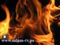 الحمل الزائد يتسبب في إحتراق محل تجاري شمال طولكرم