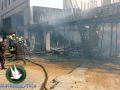 اشتعال النيران في مبنى مجمع الوزارات برام الله