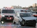 نتيجة الامطار الشديدة- 5 اصابات في حادث سير على طريق قلقيلية