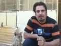 شاهد بالفيديو : ردة فعل مضحكه لـ مذيع عراقي يصور مع أسد