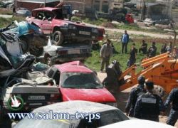 الشرطة والأمن الوطني تتلفان 80 مركبة غير قانونية في رام الله