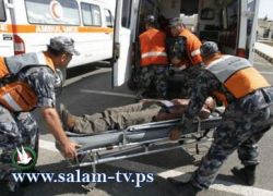 إصابة مواطن نتيجة انزلاق مركبته في عتيل