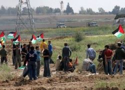 اصابة 5 مواطنين في مواجهات مع الاحتلال بغزه