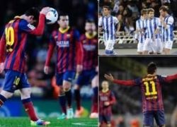 ريال سوسيداد يضرب شباك برشلونه بثلاثيه ويفقده الصداره