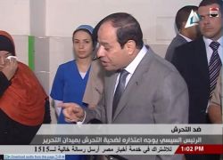 بالفيديو - السيسي يزور ضحية التحرش في التحرير ويعتذر لها