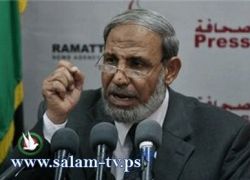 الزهار: اطلاق الصواريخ من القطاع امر مشبوه ويخدم العدو
