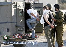 الاحتلال يعتقل شاب على حوارة و عنصر من الامن الفلسطيني جنوب نابلس