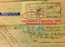 تداول وثيقة للقنصلية الأمريكية في القدس عام 1920