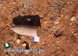 هندسة المتفجرات تتلف قذيفة مدفعيه جنوب نابلس
