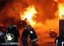 إصابة مواطن في حريق بمنزله بطولكرم
