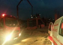 اخلاء اصابتين بعد انفجار في خرطوم خلاطة باطون شرق طولكرم