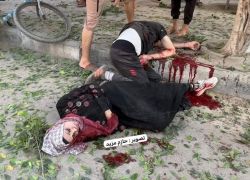 مجزرة مروعة في دير البلح ...عشرات الشهداء والمصابين من النساء والاطفال