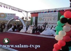 نابلس تزف 46 عريسا وعروسة من ذوي الاحتياجات الخاصة