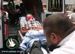 شاهد الصور : 4 اصابات في حادث سير بجانب مفرق المقاطعة في طولكرم