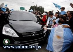 وداع حار للمنتخب الأرجنتيني