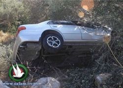 إصابات جراء انقلاب مركبتين بأريحا وجنين