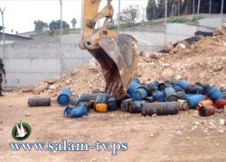 الدفاع المدني في طولكرم يتلف 86 إسطوانة غاز منزلي غير صالحة للإستخدام