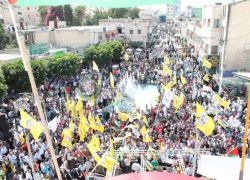الآلاف بطولكرم يشاركون في مهرجان صبرا وشاتيلا ويبايعون القيادة الفلسطينية