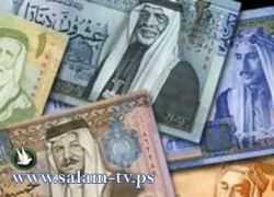 العملات: دولار 3.65- يورو 5.06- د.اردني 5.16- ج.مصري 0.61 شيقل