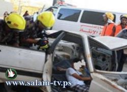 اصابتين في إنقلاب مركبة على طريق دير الغصون ـ عتيل وتسليم مسبب الحادث للشرطه