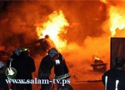 طولكرم- اصابة مسنة في حريق اندلع داخل منزلها