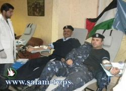 الشرطة تتبرع بالدم لمرضى الثلاسيميا والسرطان في بطولكرم