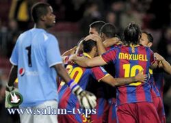شاهد الاهداف :بالصف الثاني برشلونه يحقق أجمل الأماني ويضرب سبته بخماسية