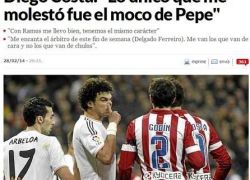 كوستا قبل ديربي مدريد: راموس يشبهني.. وبيبي يغضبني !