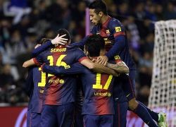 شاهد الاهداف : برشلونة يحقق المطلوب ويظفر بثلاث نقاط من بلد الوليد