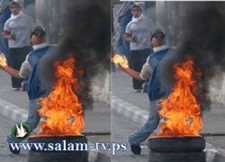 القاء 5 زجاجات حارقة على نقطة مراقبة تابعة لجيش الاحتلال