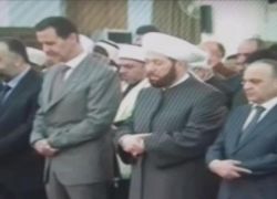 فيديو| بشار الأسد يهتزّ ويعجز عن تثبيت نفسه!