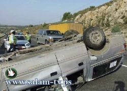 إصابة 5 أشخاص بحادث سير احدهم بحالة خطرة بدورا