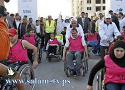 بمناسبة يوم المعاق: الهلال الاحمر ينفذ مسيرة مركزية في مدينة نابلس