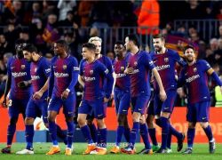 برشلونة يسحق جاره الصغير في الليجا