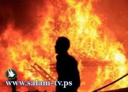 مستوطنين يضرمون النار بجرار زراعي جنوب نابلس