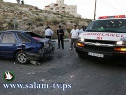 اصابة 7 مواطنين نتيجة حادثي سير في طولكرم وبديا