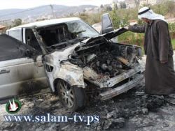 مستوطنون يحرقون سيارات ويخطون شعارات عنصرية على مسجد في دير استيا
