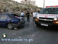 ثلاث إصابات نتيجة إنزلاق مركبة شمال طولكرم