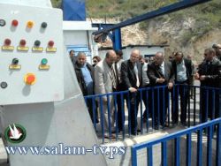 بلدية طولكرم تحتفل بإفتتاح مضخة الصرف الصحي جنوبي المدينة
