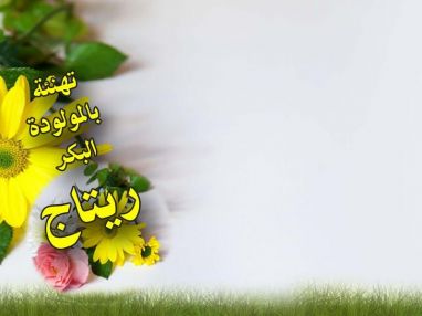 تهنئة بالمولوده البكر ريتاج رامي عوض