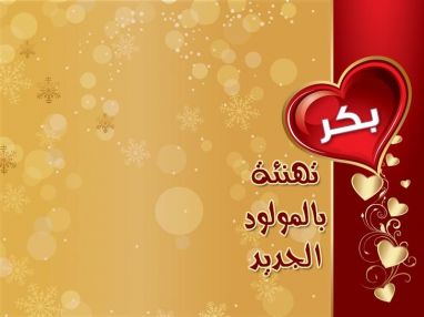 تهنئة بالمولود الجديد بكر وائل ابو حمده